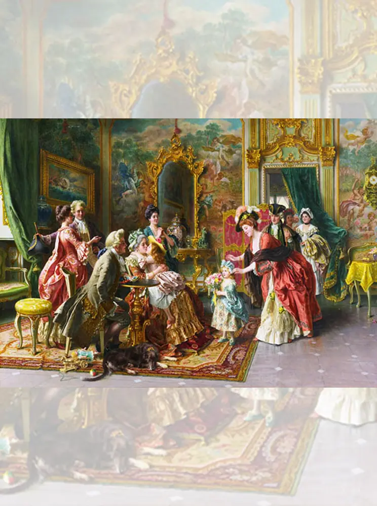 تابلو فرش چاپی فرانسوی تولد مادر بزرگ تابلو فرش چاپی فرانسوی تولد مادر بزرگ