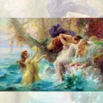 تابلو فرش چاپی اروپایی طرح عشق در بهار