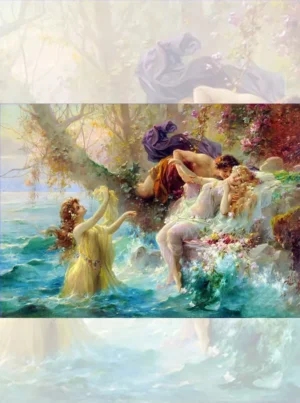 تابلو فرش چاپی اروپایی طرح عشق در بهار