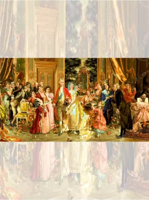 تابلو فرش ماشینی اروپایی ازدواج ناپلون