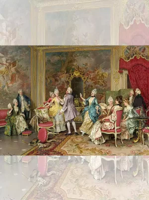 تابلو فرش ماشینی اروپایی بازی شاهزاده ها