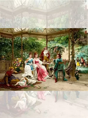 تابلو فرش ماشینی اروپایی طرح عرشیان