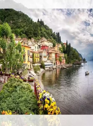 تابلو فرش ماشینی منظره ساحلی