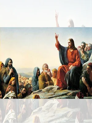 تابلو فرش ماشینی اروپایی موعظه مسیح