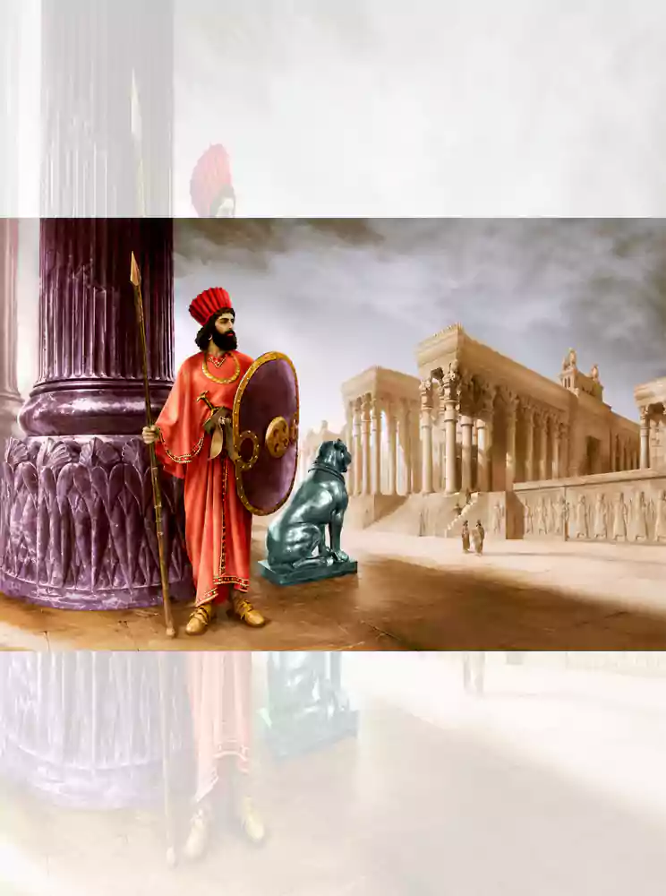 تابلو فرش ماشینی نگهبان تخت جمشید