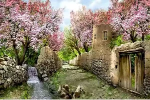 تابلو فرش منظره